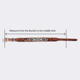 American Darling Leather Tooled & Beaded Dog Collar
