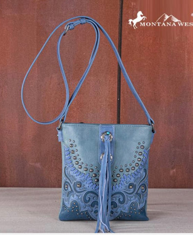 Montana West Embroidered Scroll Cut-out Collection Concealed Carry Crossbody