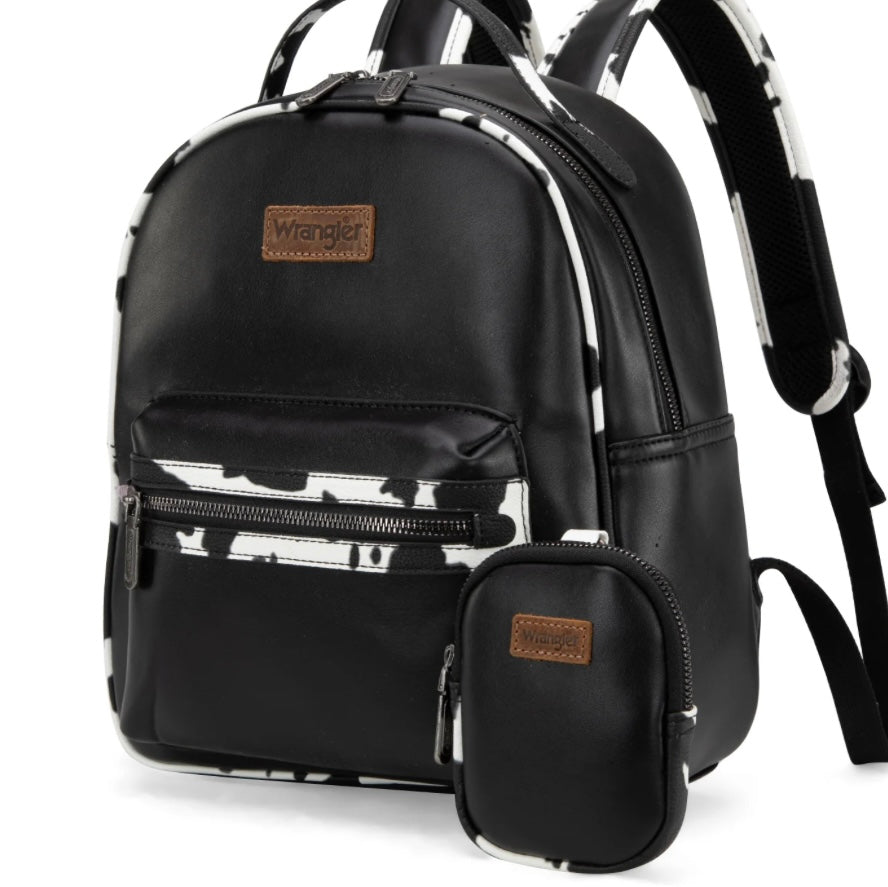Wrangler Cow Print Backpack With Coin Pouch – Horse Creek  display picture 3