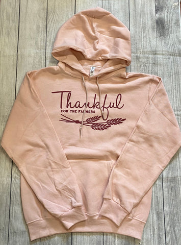 Thankful For The Farmers Pink Hoodie