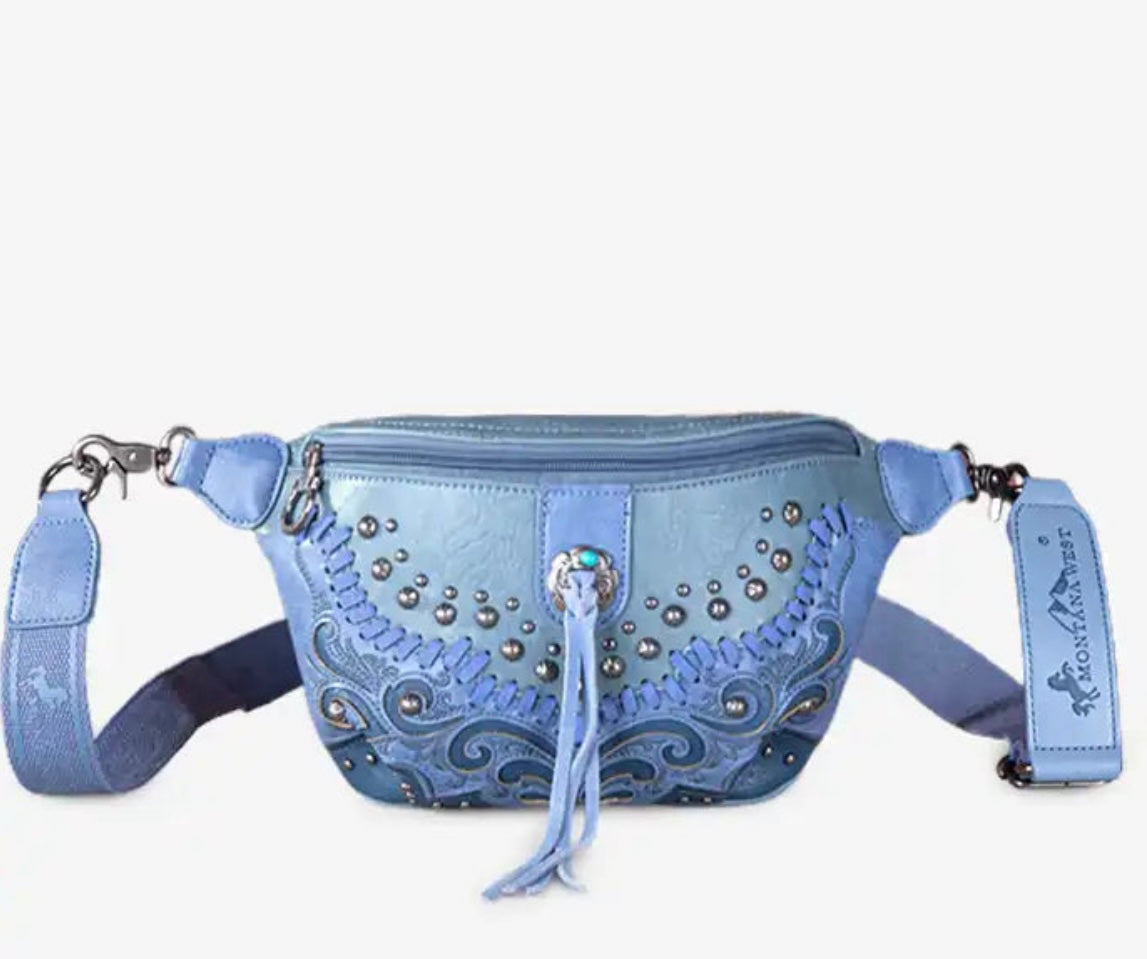 Montana West Studded Whipstitch Fanny Pack Horse Creek Outfitters