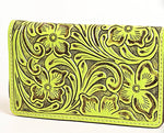 American Darling Antiqued  Lime Green Wallet