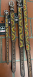 American Darling Leather Tooled with Sunflower Dog Collar