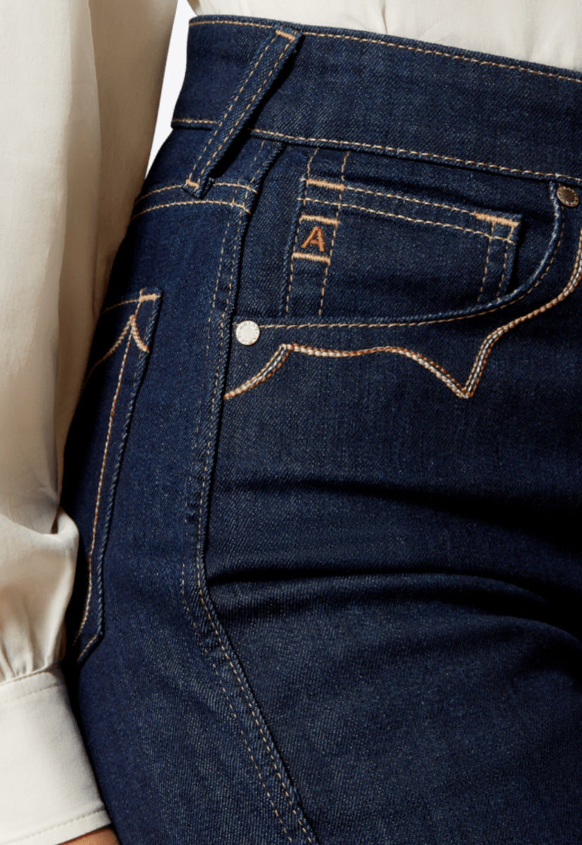 Jeans ARIAT Donna Gamba Dritta – Wms Rivetti Di Rinforzo – Acqua Fredda – Vita Media, 34/Lungo