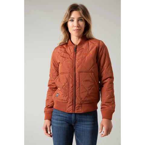 Kimes Women's Marinos Bomber Dark Rust Jacket