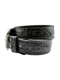 Ariat Men's Floral Embossed Black Skull Belt