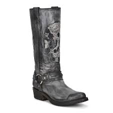 Corral Skull Embroidered Harness Boot