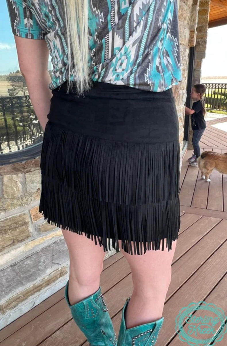 Fort Worth Fringe Skirt-Black – Horse Creek Outfitters