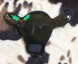 Black Cow Head Dough Ornament