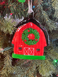 HCO Red Barn Christmas Ornament