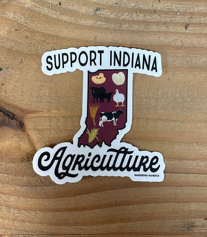 Support Indiana Agriculture Sticker Decal