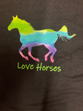 Love Horses Tee-Black