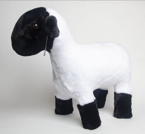 Large Plush Lamb Suffolk Black & White