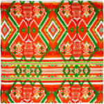 Aztec #5 Orange/Green Wild Rag