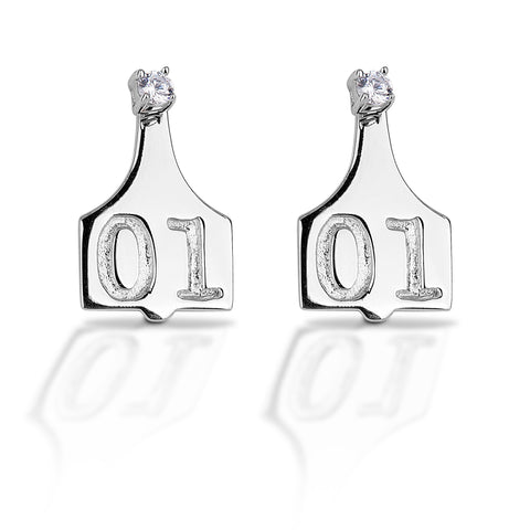 HCO Exclusive Sterling Silver Eartag Post Earrings