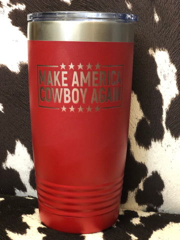 HCO Exclusive 20 oz Make America Cowboy Tumbler