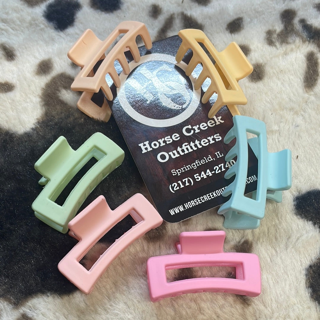 Small Pastel Hair Clips 6 Pack Horse Creek Outfitters