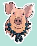Livestock Wearing Turquoise Sticker Decals