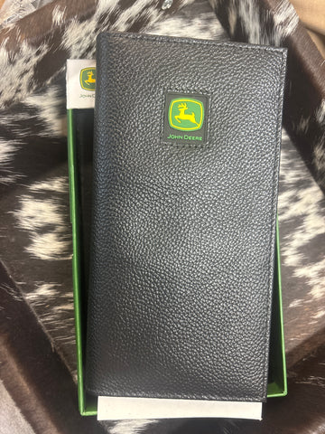 John Deer Black Check Book