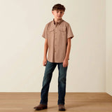 Ariat Boy's VentTEK Brown Shirt