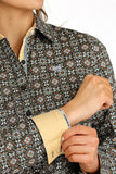 Cinch Women's Gray Medallion Print Shirt