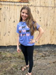 Blue Cattle & Bows Tee