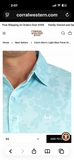 Cinch Men's Light Blue Floral Arenaflex Polo