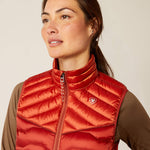 Ariat Women's Ideal Down Vest-Irdescent Red/ Burnt Orange