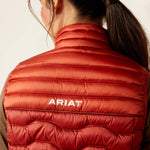 Ariat Women's Ideal Down Vest-Irdescent Red/ Burnt Orange