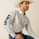 Ariat Men’s Team  Perkins Shirt- White & Navy