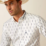 Ariat Men’s Team  Perkins Shirt- White & Navy