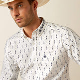 Ariat Men’s Team  Perkins Shirt- White & Navy