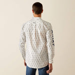 Ariat Men’s Team  Perkins Shirt- White & Navy