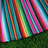 Hot Pink Serape Printed Tunic w/ Pom Poms