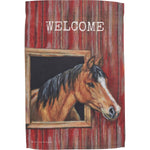 Welcome Horse Garden Flag