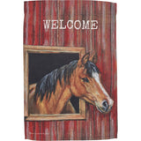 Welcome Horse Garden Flag