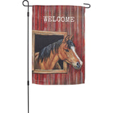 Welcome Horse Garden Flag