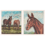 Grazing Horses Swedish Dishcloth Set