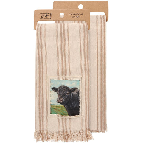 Dish Towel-Angus Cow