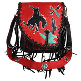 American Darling Hand Tooled Bucking Horse Purse