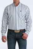 Cinch Men's Blue & White Striped Shirt