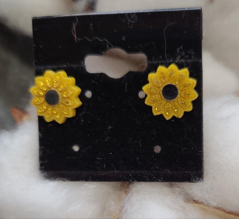 Sunflowers Petite Acrylic Earrings
