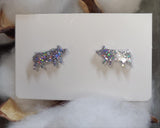 Sparkly Pig Acrylic Earrings
