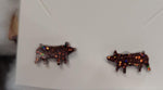 Sparkly Pig Acrylic Earrings