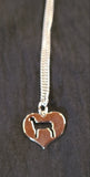 Silver Heart Lamb Necklace