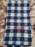Blue & White Star & Barn Towel