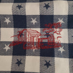 Blue & White Star & Barn Towel
