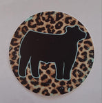Steer & Leopard Sticker Decal