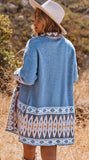 Blue & Orange Aztec Cardigan