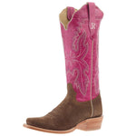R. Watson Women's Cider Brown Rough Out Boots